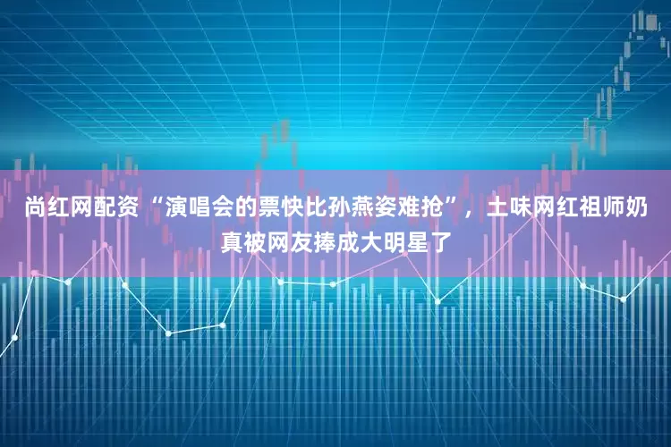 尚红网配资 “演唱会的票快比孙燕姿难抢”，土味网红祖师奶真被网友捧成大明星了