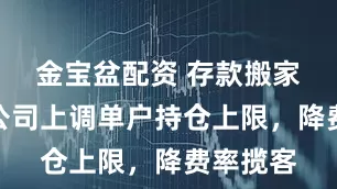 金宝盆配资 存款搬家!理财公司上调单户持仓上限,降费率揽客