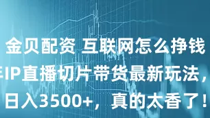 金贝配资 互联网怎么挣钱:2025年IP直播切片带货最新玩法,日入3500+,真的太香了!(附详细教程)
