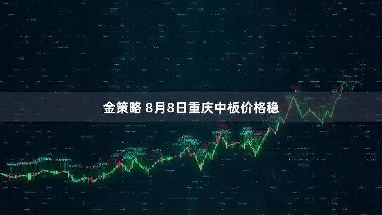 金策略 8月8日重庆中板价格稳