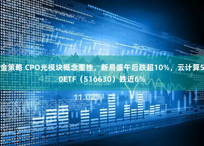 金策略 CPO光模块概念重挫,新易盛午后跌超10%,云计算50ETF(516630)跌近6%